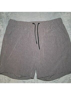 Eddie Bauer Shorts Tech Woven Pull On Mens 2X Gray Drawstring Comfy
